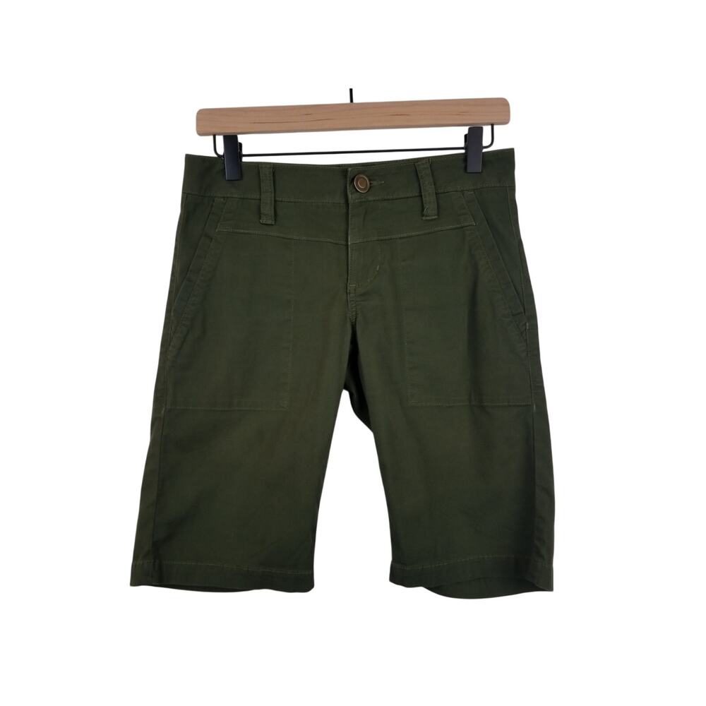 Cabi Ivy League Green Utility Pocket Bermuda Shorts Style #816 size 2